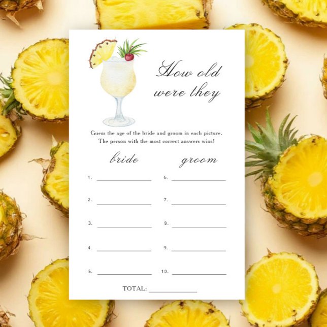 Cocktails bridal shower - How old were they game (Criador carregado)