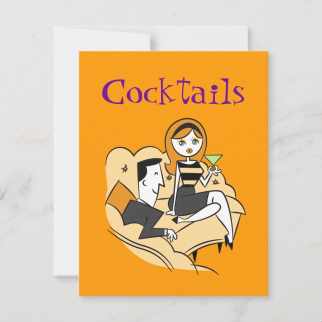 Cocktails/Convite de Convite de festas por SRF (Frente)