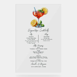 Cocktails de Assinatura de Casamento Italiano Tran