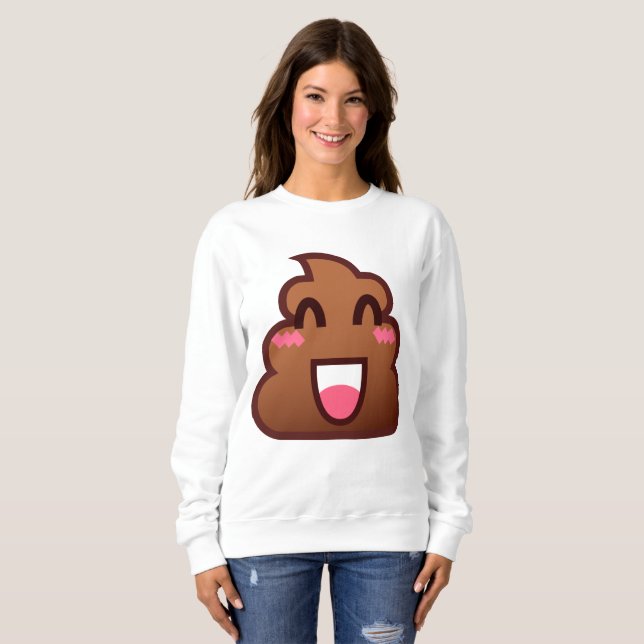 cocô de kawaii emojis mulheres camisa (Frente Completa)