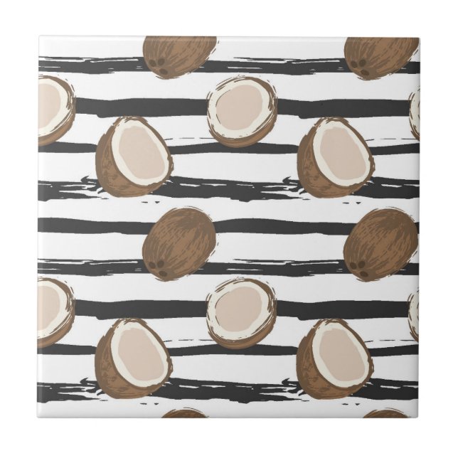 Cocos no Padrão de Stripes de Grunge (Frente)