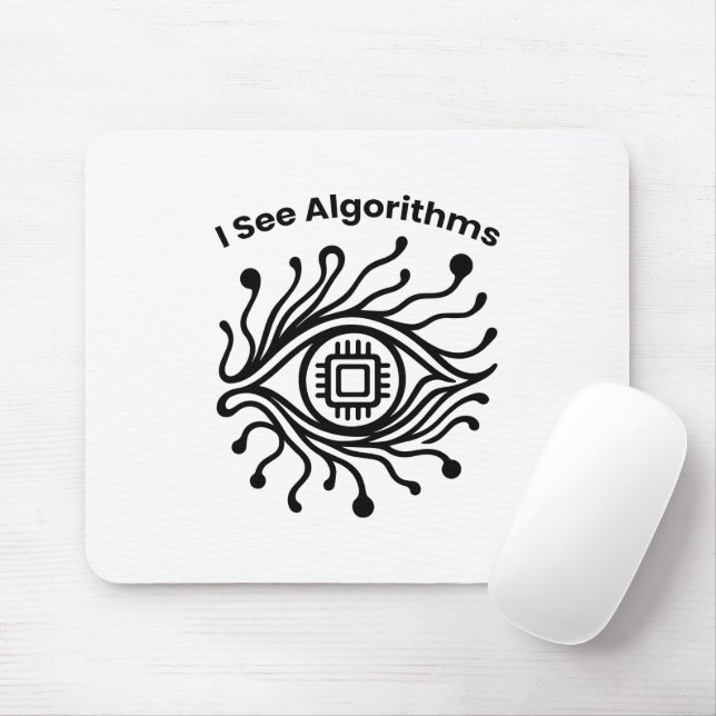 Coder Gift – Tech Eye Design – Mouse Pad (Com mouse)