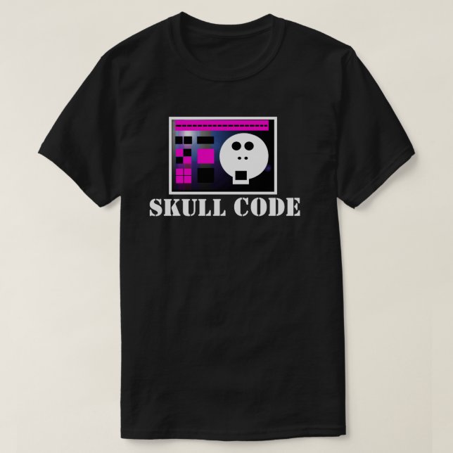 Código Caveira V4: Camiseta Skullnskin Graphics po (Frente do Design)