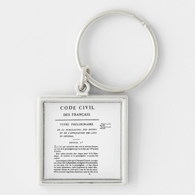 Código civil do chaveiro de France (Frente)