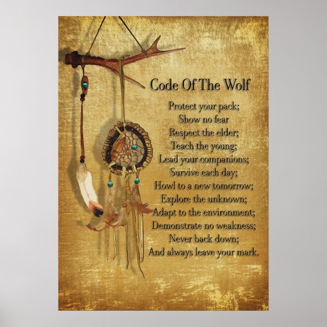 Código da poster de Wolf dreamcatcher (Frente)