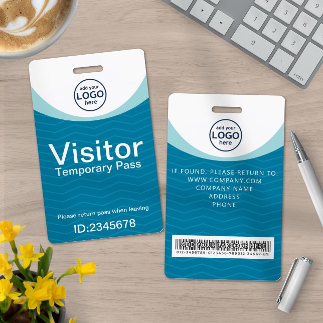 Código de barras do ID do crachá de visitante corp (Criador carregado)