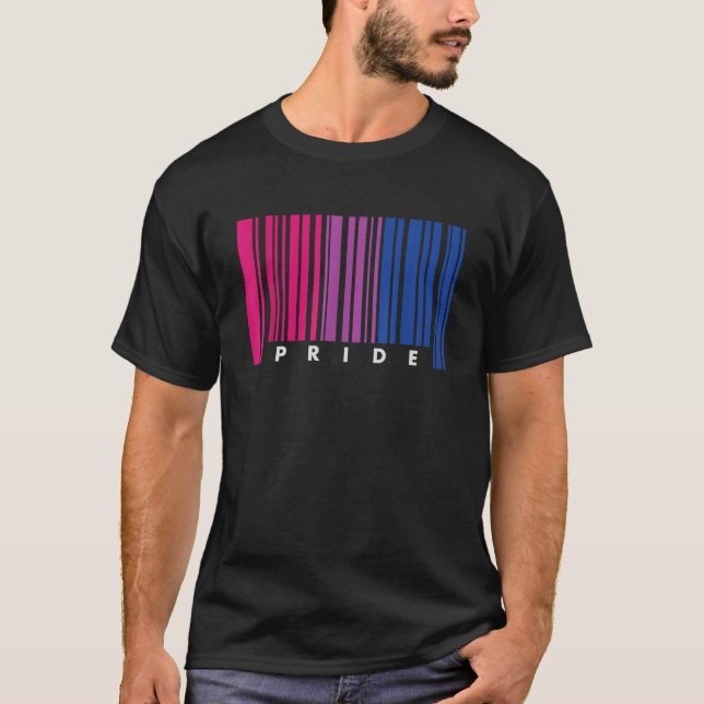 Código de barras Orgulho bissexual Camisa LGBT Lés (Frente)