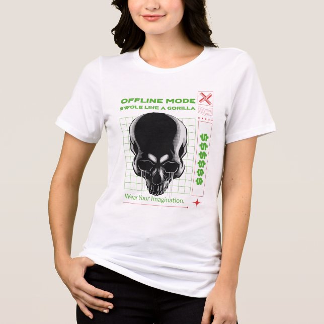 Código de barras T-Shirt em modo offline - Mínimo  (Frente)