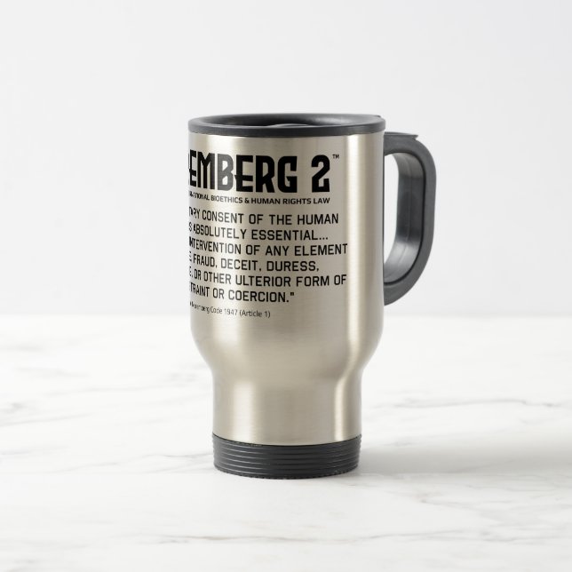 Código de Nuremberga 1947 A. 1 Caneca de viagem (Frente Esquerda)