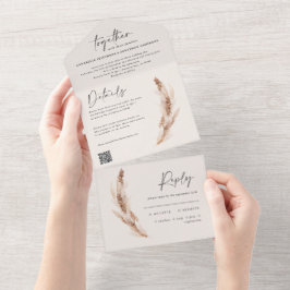 código de QR do casamento do eucalipto russo moder