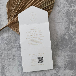 Código de QR SHYLAH Casamento Mínimo Dourado Tradi
