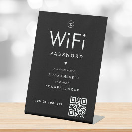 Código de senha do WiFi preto Logotipo comercial C