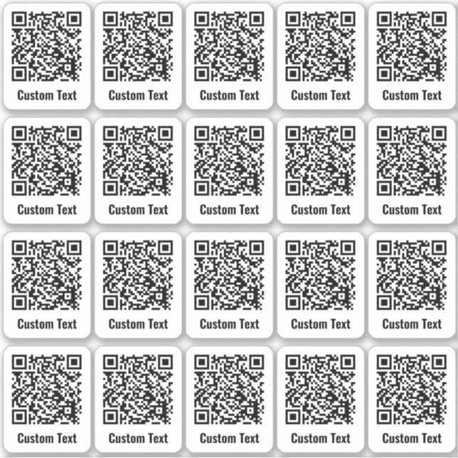 Código QR 20 Conjunto de Adesivos (Frente)