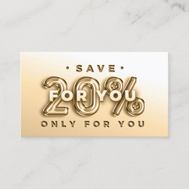 CÓDIGO QR 20%OFF INSERIR CARTÕES DE AGRADECIMENTOS (Frente)