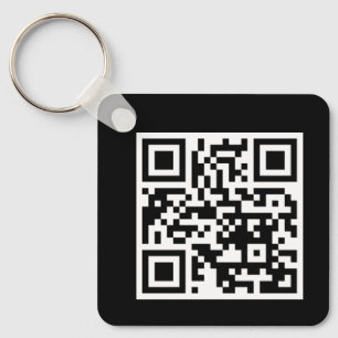 Código QR Apenas Chaveiro de Metal Quadrado
