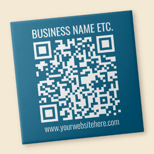 Código QR azul oceano editável