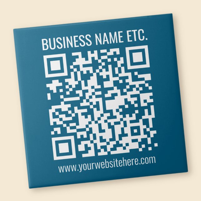 Código QR azul oceano editável (Criador carregado)
