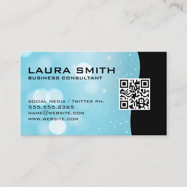 Código QR / Cartão de visita Abstrato de de bote a (Frente)