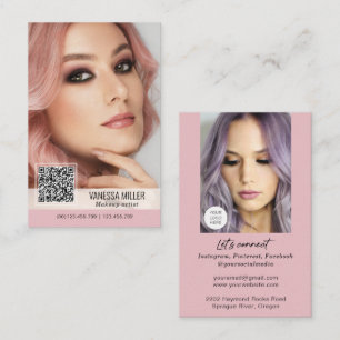 Código QR cartões de visitas modernos para maqui