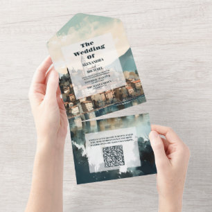 Código QR Casamento de Destino do Lago Como