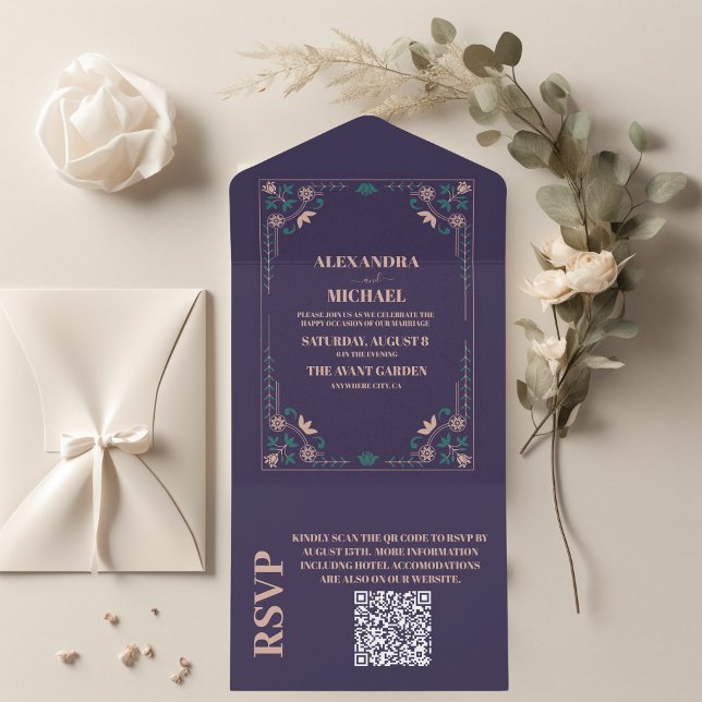 Código QR Casamento de Livro de Biblioteca Vintage (Criador carregado)