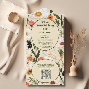 Código QR Casamento de Prados de Flores Selvagens