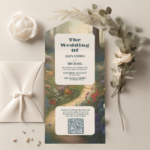 Código QR Casamento Florestal Russo de Montanha