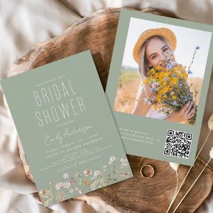 Código QR Chá de panela verde de flor selvagem