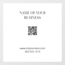 Código QR Cling Opaco da janela