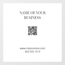 Código QR Cling Opaco da janela