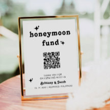 Código QR Código Honeymoon Fundo Sinal de Casament