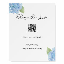 Código QR Compartilhe o Símbolo de Amor Hydrangea