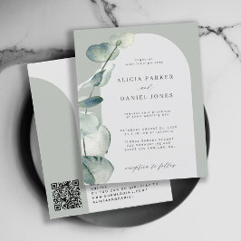 CÓDIGO QR convite de casamento arquitetônico orçam