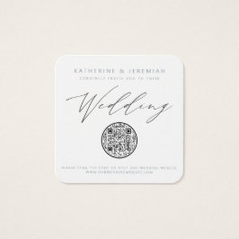 Código QR Convite de Casamento de Seashell de Prai