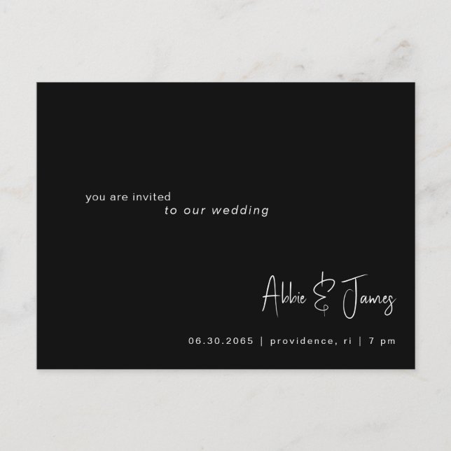 Código QR Convite de Casamento Ultra Contemporâneo (Frente)
