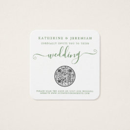 Código QR Convite para Casamento de Abacaxi Floral