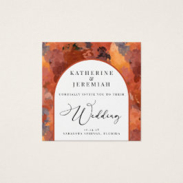 Código QR Convite para Casamento de Arch Terracott