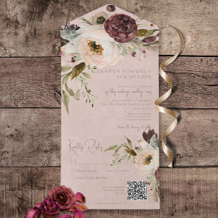 Código QR cor-de-rosa - Creme borrifado e pinheiro