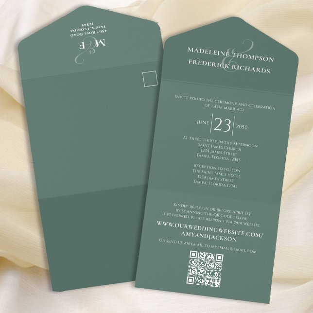 Código QR da Folhagem Verde Elegante do Eucalyptus (Criador carregado)