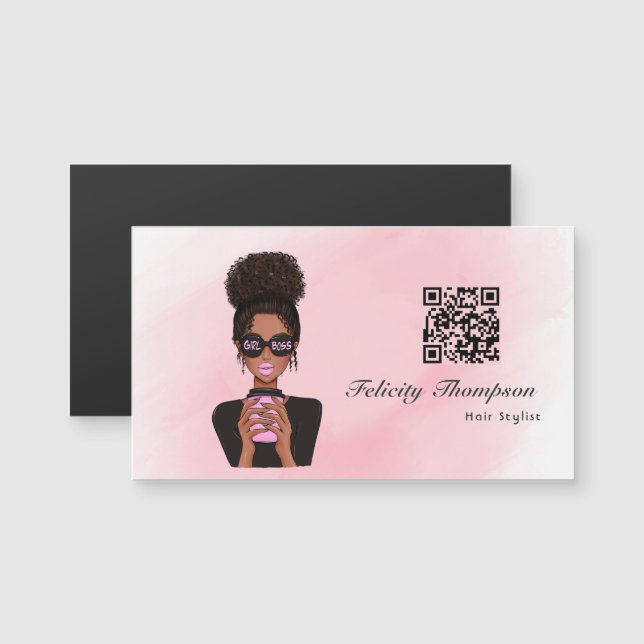 Código QR da Garota Chefe (Frente/Verso)