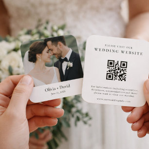 Código QR de Anúncio de Site de Casamento Minimali