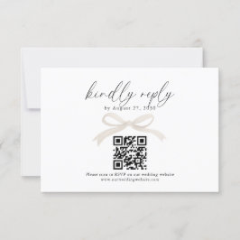 Código QR de Arco de Ivory Beige Casamento Rsvp