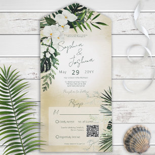 Código QR de Areia Tropical de Boho - Todos em Um