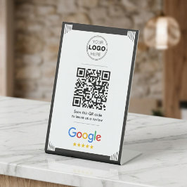 Código QR de Avaliação do Google com Arte Deco Pre