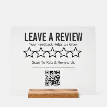 Código QR de Avaliação Google em Acrílico Minimali