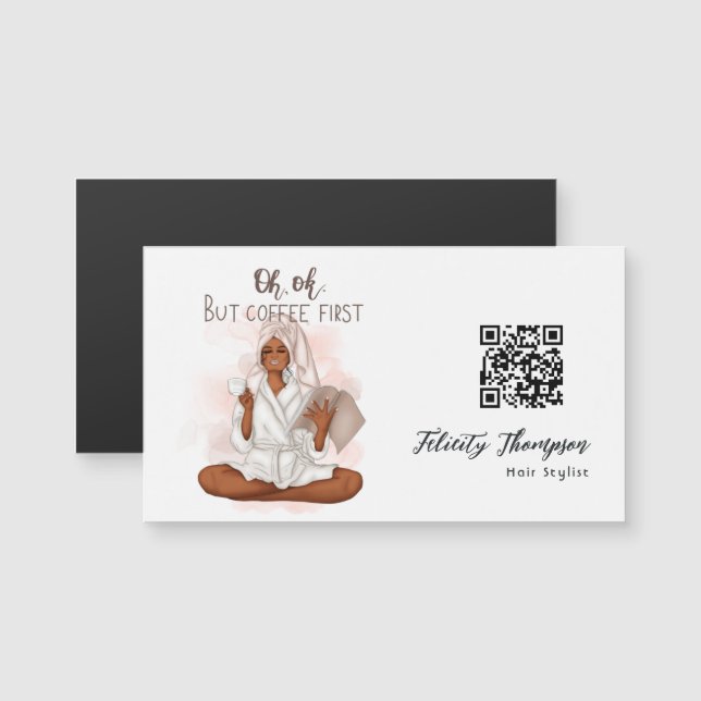Código QR de Beleza e Moda Cabelos (Frente/Verso)