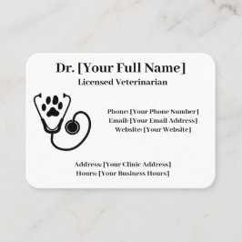 Código QR de Cartão de visita veterinária personal