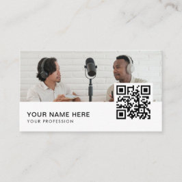 código QR de cartões de visitas podcast