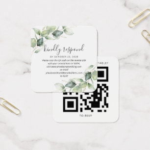 Código QR de Casamento Botânico de Eucalyptus Mode