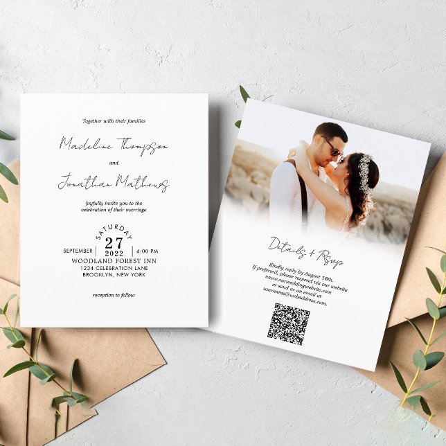 Código QR de Casamento com Orçamento de Foto Minim (Criador carregado)